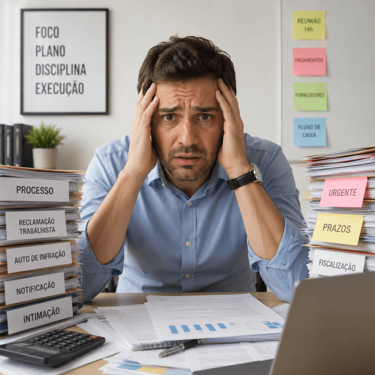 Empresário sob pressão de processos e notificações